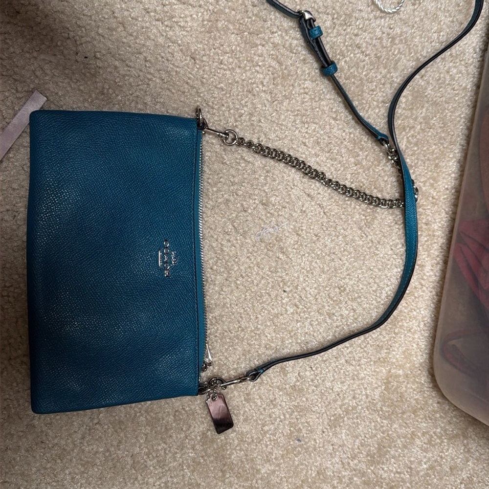 Coach Blue Leather Crossbody Bag